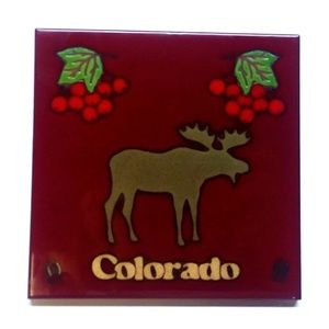 COLORADO Masterworks MOOSE 6x6 Ceramic Tile Trivet